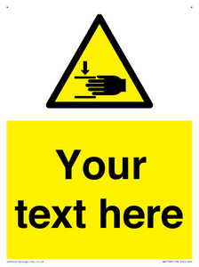 Custom warning crushing of hands